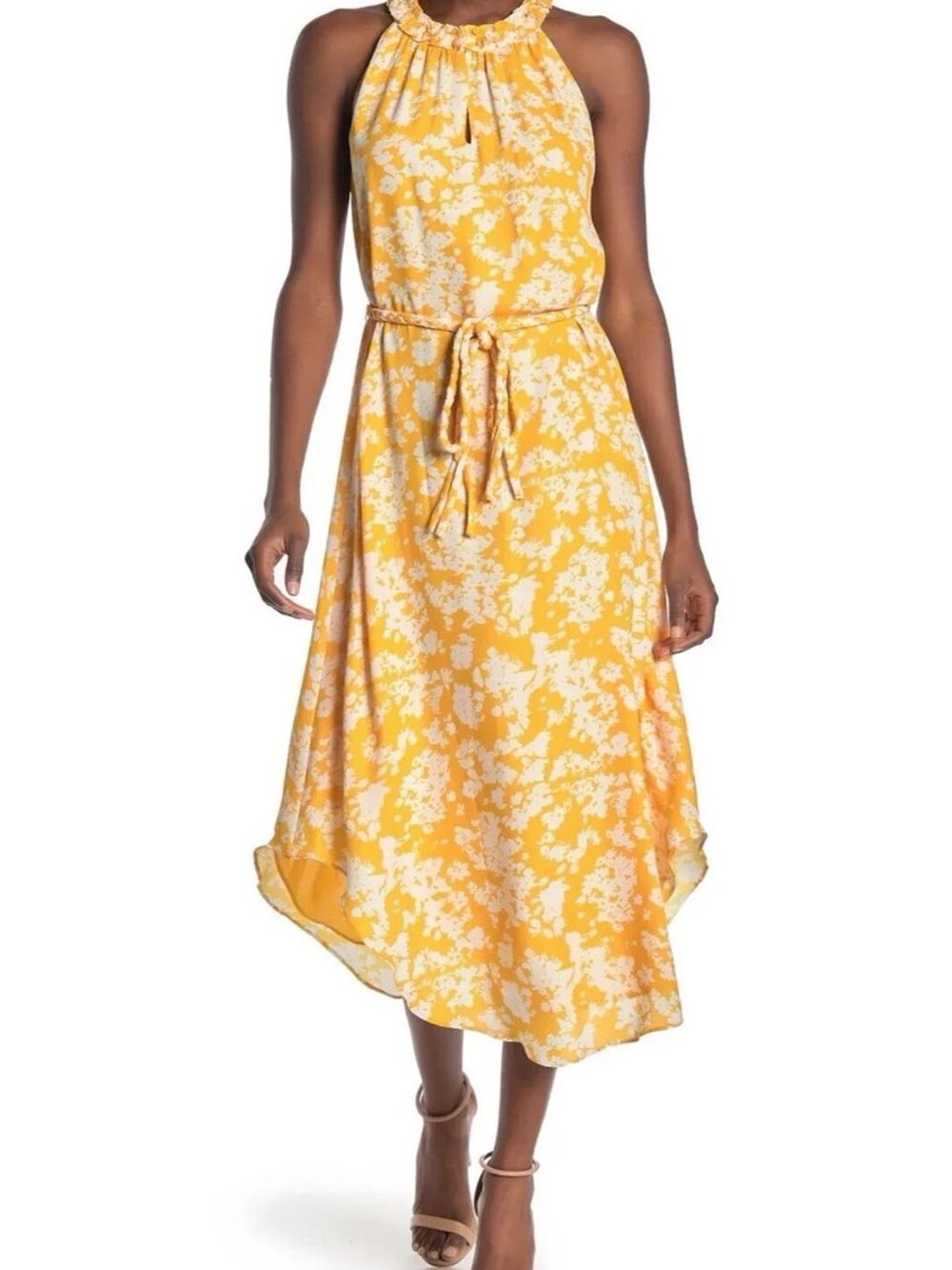 Ramy Brook Jolie Dress Yellow Daisy Floral Midi - Picture 2 of 10